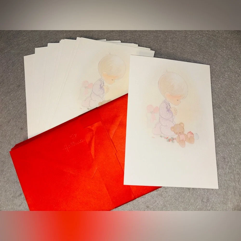 New VTG 1989 Precious Moments‎ Christmas Cards Set of 14 Cards, 16 Envelopes